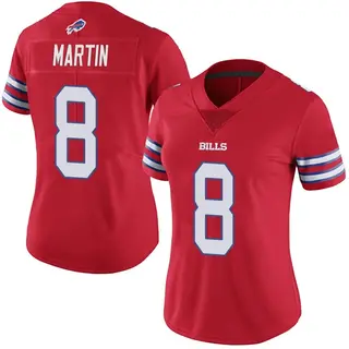 Buffalo Bills Women's Sam Martin Limited Color Rush Vapor Untouchable Jersey - Red