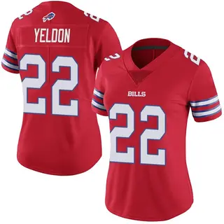 Buffalo Bills Women's T.J. Yeldon Limited Color Rush Vapor Untouchable Jersey - Red