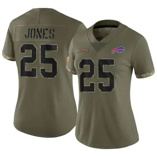 Buffalo Bills Women's Taiwan Jones Limited 2022 Salute To Service Jersey - Olive