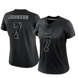 Buffalo Bills Women's Taron Johnson Limited Reflective Jersey - Black