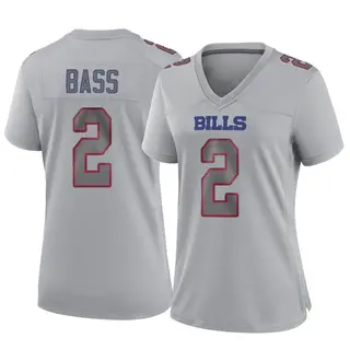 Buffalo Bills Women's Tyler Bass Game Atmosphere Fashion Jersey - Gray