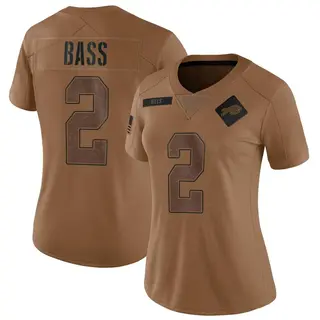 Buffalo Bills Women's Tyler Bass Limited 2023 Salute To Service Jersey - Brown