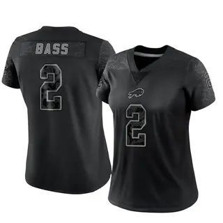 Buffalo Bills Women's Tyler Bass Limited Reflective Jersey - Black