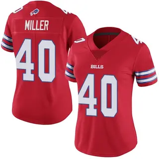 Buffalo Bills Women's Von Miller Limited Color Rush Vapor Untouchable Jersey - Red