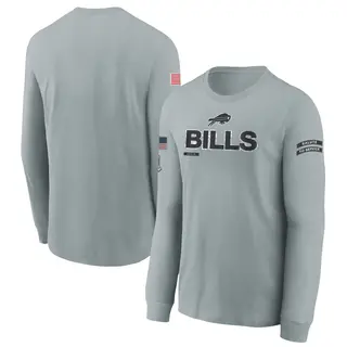 Buffalo Bills Youth 2024 Salute To Service Long Sleeve T-Shirt - Gray