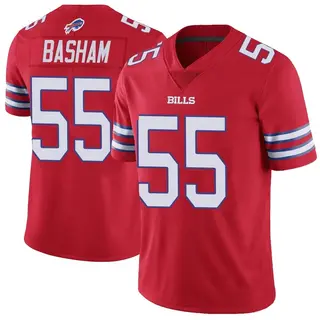 Buffalo Bills Youth Boogie Basham Limited Color Rush Vapor Untouchable Jersey - Red