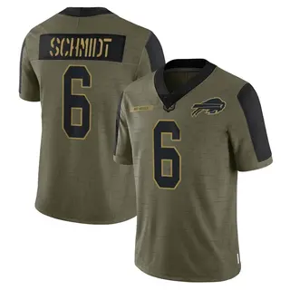 Buffalo Bills Youth Colton Schmidt Limited 2021 Salute To Service Jersey - Olive