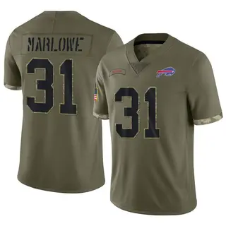 Buffalo Bills Youth Dean Marlowe Limited 2022 Salute To Service Jersey - Olive