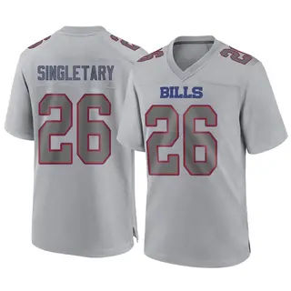 Buffalo Bills Youth Devin Singletary Game Atmosphere Fashion Jersey - Gray