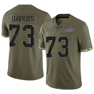 Buffalo Bills Youth Dion Dawkins Limited 2022 Salute To Service Jersey - Olive