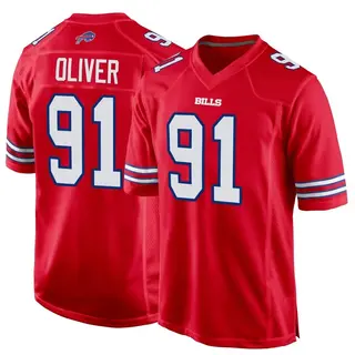 Buffalo Bills Youth Ed Oliver Game Alternate Jersey - Red