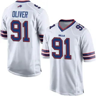 Buffalo Bills Youth Ed Oliver Game Jersey - White
