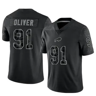 Buffalo Bills Youth Ed Oliver Limited Reflective Jersey - Black