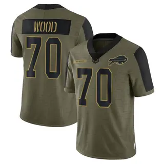 Buffalo Bills Youth Eric Wood Limited 2021 Salute To Service Jersey - Olive