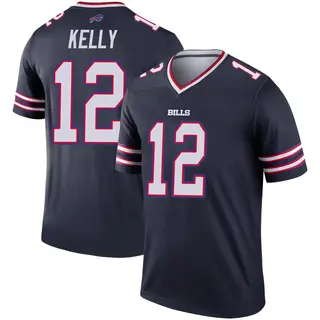 Buffalo Bills Youth Jim Kelly Legend Inverted Jersey - Navy