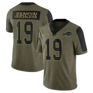 Buffalo Bills Youth KeeSean Johnson Limited 2021 Salute To Service Jersey - Olive