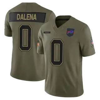 Buffalo Bills Youth Mac Dalena Limited 2025 Salute to Service Jersey - Olive
