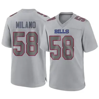 Buffalo Bills Youth Matt Milano Game Atmosphere Fashion Jersey - Gray