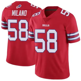 Buffalo Bills Youth Matt Milano Limited Color Rush Vapor Untouchable Jersey - Red