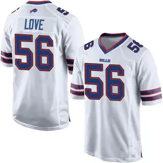 Buffalo Bills Youth Mike Love Game Jersey - White