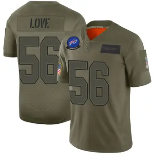 Buffalo Bills Youth Mike Love Limited 2019 Salute to Service Jersey - Camo