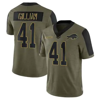 Buffalo Bills Youth Reggie Gilliam Limited 2021 Salute To Service Jersey - Olive