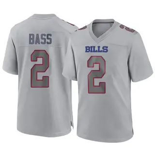 Buffalo Bills Youth Tyler Bass Game Atmosphere Fashion Jersey - Gray